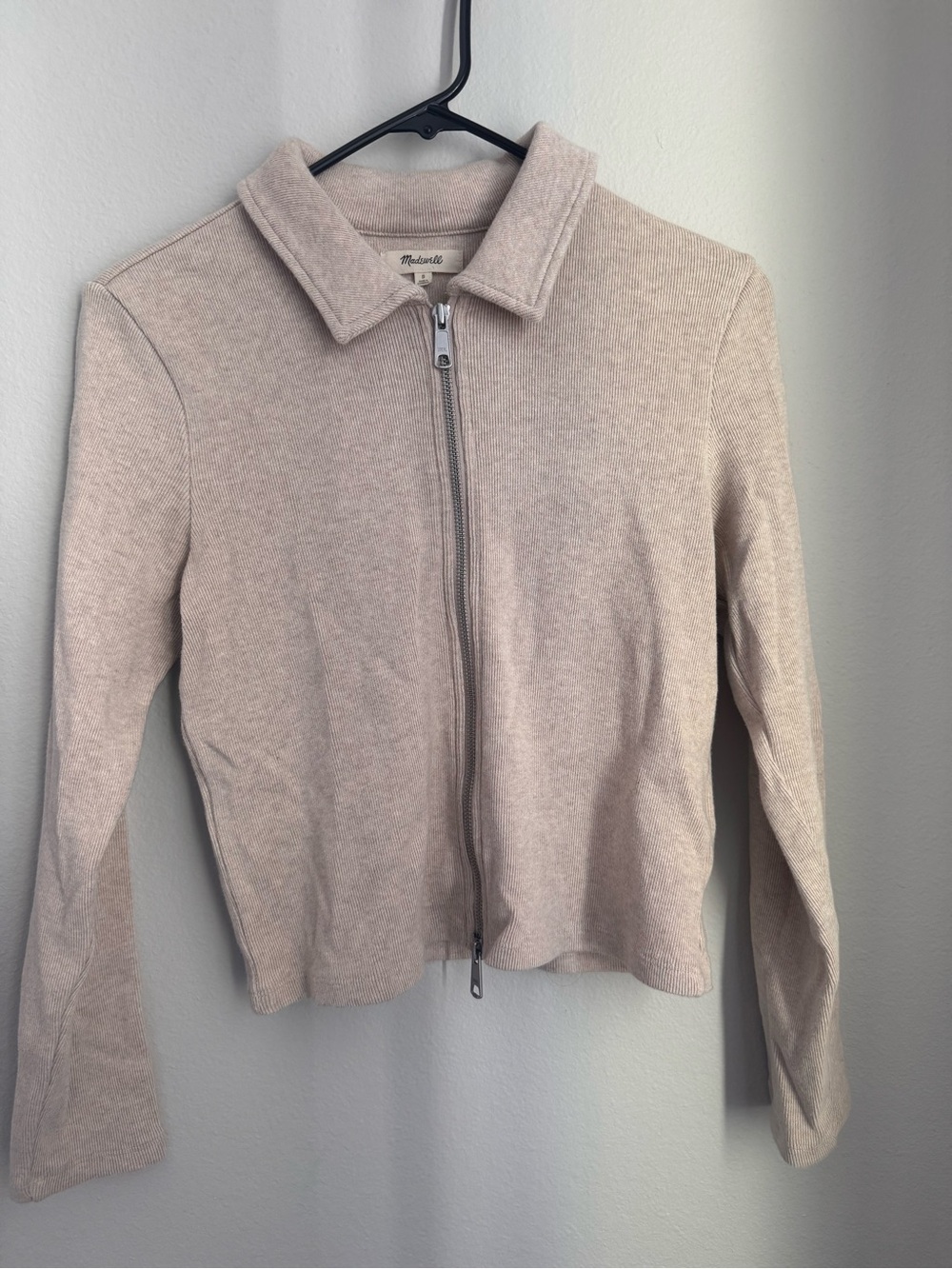 Madewell- oatmeal zip sweater